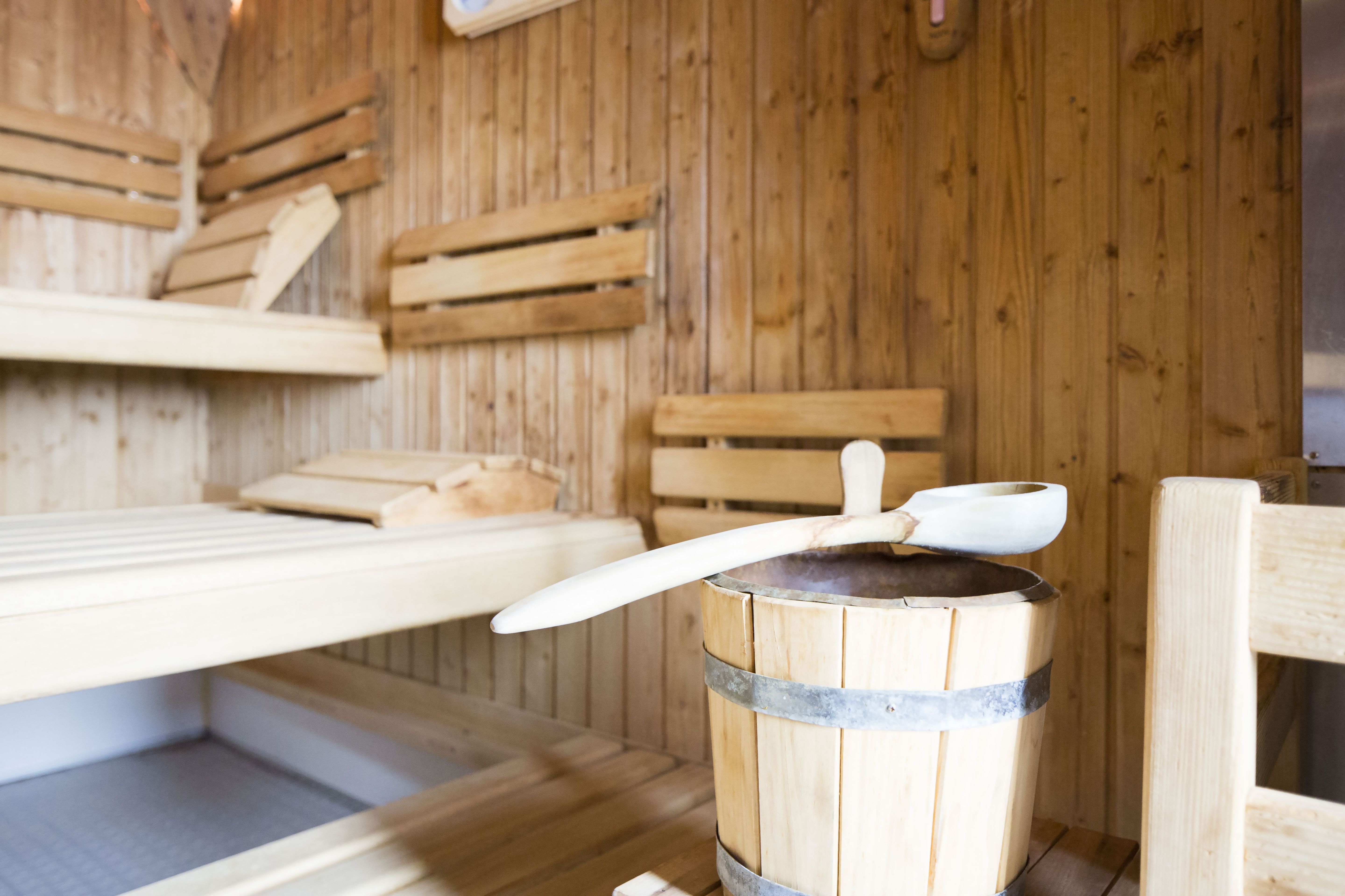 Traditionelle finnische Sauna